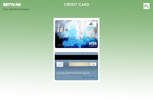 Модерен стил на САД Спрингсајд хипотека банка шаблон виза потпис картичка